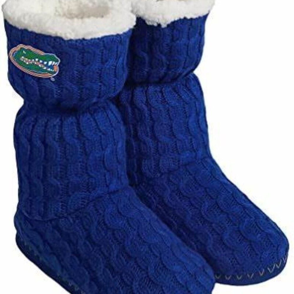 NCAA FLORIDA GATORS SM 5-6 FLEECE SLIPPER BOOTS NEW
